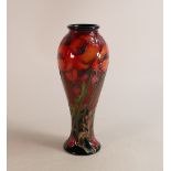 Moorcroft flambe poppy vase. Dated 2015. Height 17.5cm