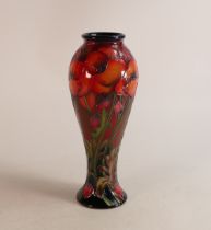 Moorcroft flambe poppy vase. Dated 2015. Height 17.5cm