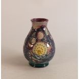 Moorcroft Winter Seasons patterned vase, height 14cm