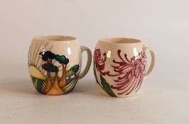 Two Moorcroft mugs to include Chrysanthemum and Sunrise (2)