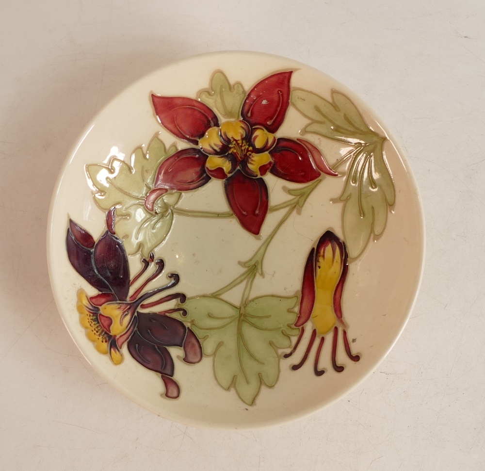 Moorcroft Columbine bowl on cream. Diameter 18.5cm - Image 3 of 3