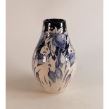 Moorcroft limited edition blue and white floral vase, 3/5, dated 2010, signed Emma Bossons, height