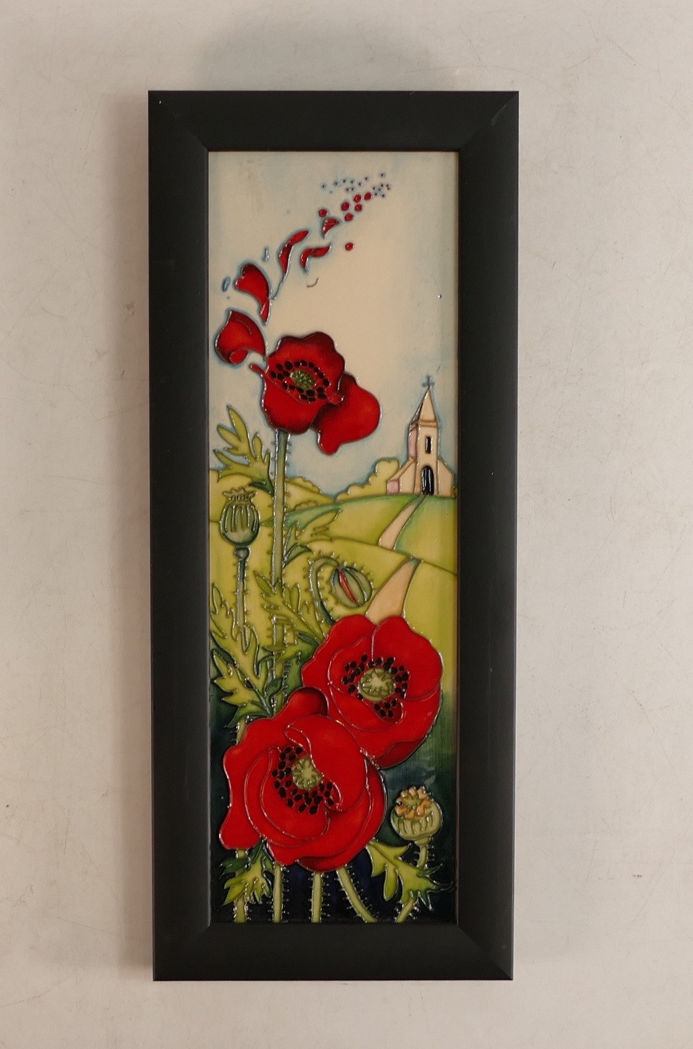 Moorcroft Gates of Heaven plaque, By Nicola Slaney, dated 2018, height 34.5cm