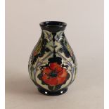 Moorcroft Poppy patterned vase, dated 1996, crazed, height 14cm