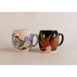Two Moorcroft mugs to include Tropical Paradise and Fly Away Home (2)