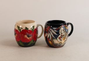 Two Moorcroft mugs to include Clematis and Apollo (2)