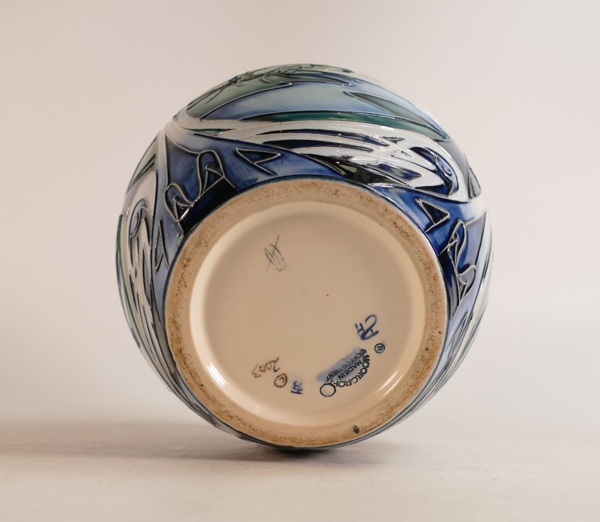 Moorcroft Knypersley pattern vase, designed by Emma Bossons, dated 2003, height 21cm. - Image 2 of 2