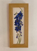 Moorcroft Delphinium plaque. dated 2015, height 34.5cm