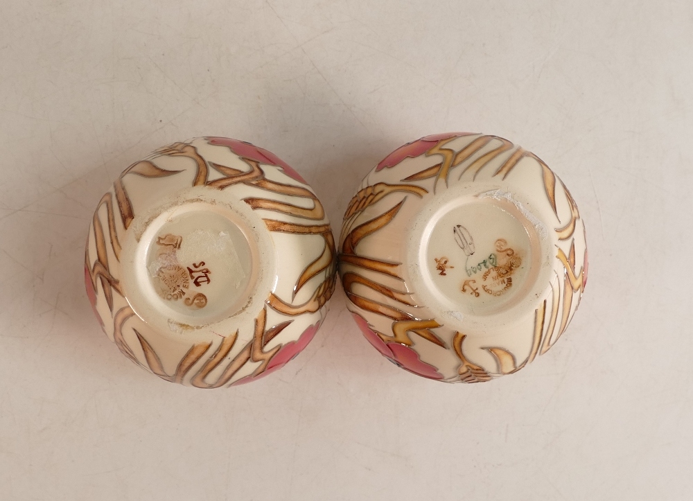 A pair of Moorcroft Harvest Poppy Vases, height 7.5cm - Image 2 of 2
