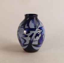 Moorcroft Blue Lagoon vase, by Paul Hilditch, red dot seconds, height 13cm