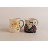 Two Moorcroft mugs to include Daffodil and Rennie Mackintosh Revisited (2)