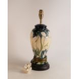 Moorcroft Nivalis lamp base . height including fitting 40cm