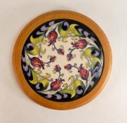 Moorcroft Painted Ladies wall plaque, dated 2015, designed by Nicola Slaney, diameter 31.5cm