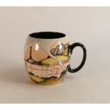 Moorcroft Barrel mug decorated with coattages by Paul Hilditch. Limited edition 20/20, dated 2014