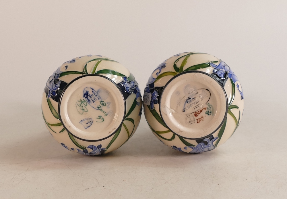 A pair of Otley Bluebell Moorcroft bud vases, height 17cm - Image 2 of 2
