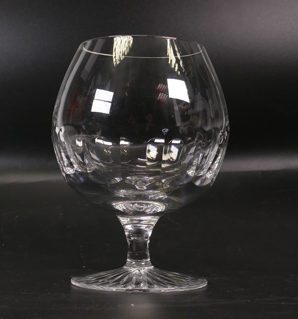 Six Quality Cut Glass Crystal Hi Ball Brandy Glasses.
