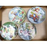 Six Danbury Mint Children of the Week limited edition wall plates