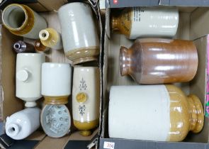 A Good Collection of Saltglaze Stoneware Bottles and Jars (2 Trays)