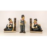 Laurel and Hardy bookends (slight damage) and a figure of Hardy