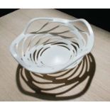 Jay Watson designer Anemoi fruit bowl, 38.5 cm in diameter x 14 cm high. Thermoformed in white.