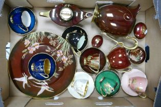 A Collection of Carltonware Lustre Items to include Cups and Saucers, Teapot, Sugar Bowl, Table