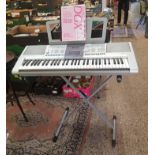 Yamaha DGX-205 Portable Grand Digital Keyboard with stand & instructions