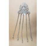 Sterling silver Victorian Chatelaine, 62.1g.