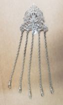 Sterling silver Victorian Chatelaine, 62.1g.