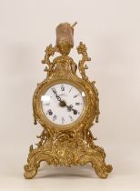 Lancini, 20th Century Rococo Style Mantle Clock. Enamel Dial marked for Lancini in script. Height: