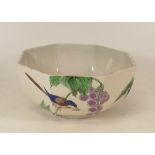 Shelley kingfisher patterned octagon fruit bowl