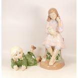 figure of a girl with a puppy and a girl lying down (2)
