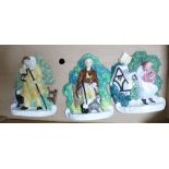 Three Masons Ironstone Flatback Wall Figures. (1 Tray)