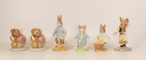 Beswick Beatrix Potter figures to include BP10c Tom Kitten, BP3C Cecily Parsley, 2x BP11 Tiggy