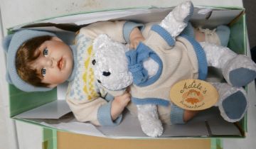 Boxed Doll Porcelain Original RF Collection Made in Germany, height 49.5cm, limited edition with