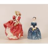 Royal Doulton lady figures to include Top o the Hill HN1937 and Cherie HN2341