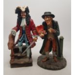 Royal Doulton resin character sculptures - Captain Hook & Fagin (2).