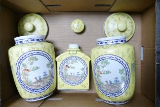 Three Large Chinese Inspired Storage jars