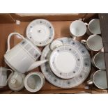 Noritake part teaset in the pattern Nile to include teapot, milk jug, lidded sugar pot, four