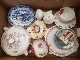 A mixed collection of ceramic items to include Laura Ashley breakfast cup and saucer, Hammersley