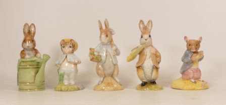 Beswick Beatrix Potter BP10a figures to include Tom Kitten in the Rockery, Johnny Town-mouse