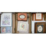A large collection of decorative framed prints(3 trays)