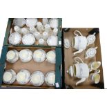 A large collection of Minton Bellmeade patterned tea ware including 18 cups, 24 saucers, 2 teapots (