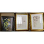 A large collection of decorative framed prints(3 trays)