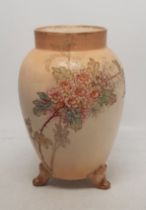 Carlton Ware footed vase. Height 19cm