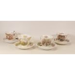 Royal Doulton Brambly Hedge set of four seasons cup and saucers winter, summer, autumn, spring (1