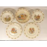 Five Royal Doultonunnykins Ceramic Plates and Bowls (5)