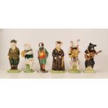 Beswick figures to include Sinclairs country folk Lady & Gentleman pig , Hiker badger together