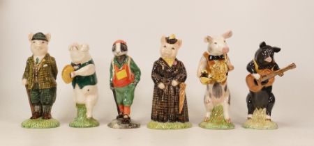 Beswick figures to include Sinclairs country folk Lady & Gentleman pig , Hiker badger together