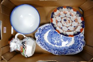 A Mixed Collection of Ceramics to include Masons Vista Vegetable Dish, Ridgway Old Willow Bowl,