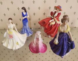 Royal Doulton Lady Figures Top O' The Hill HN1834 (a/f) and To Someone Special HN5267 together